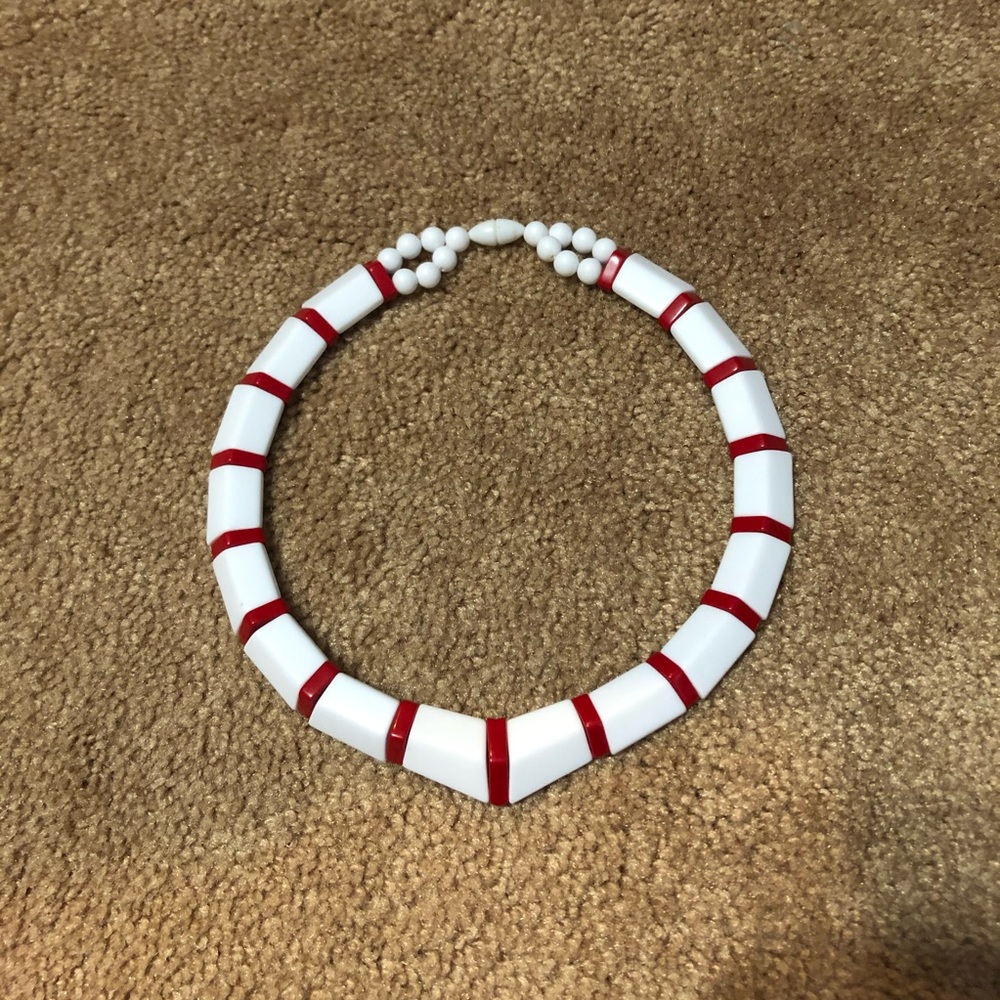 Vintage Red and White Necklace